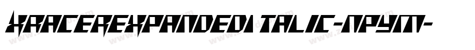 XRacerExpandedItalic-npYM字体转换
