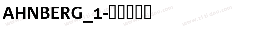 AHNBERG_1字体转换