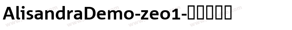 AlisandraDemo-zeo1字体转换