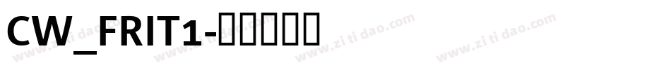 CW_FRIT1字体转换