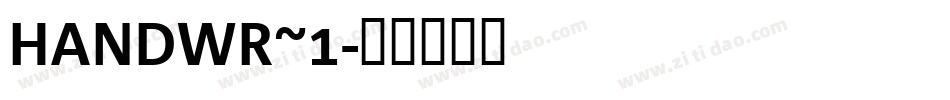 HANDWR~1字体转换