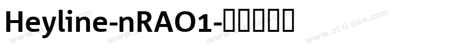 Heyline-nRAO1字体转换
