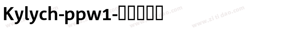 Kylych-ppw1字体转换