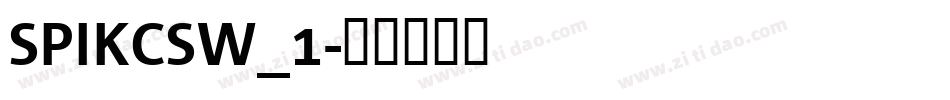 SPIKCSW_1字体转换