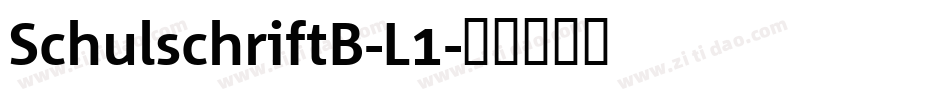 SchulschriftB-L1字体转换