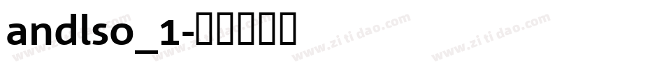 andlso_1字体转换