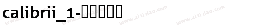 calibrii_1字体转换