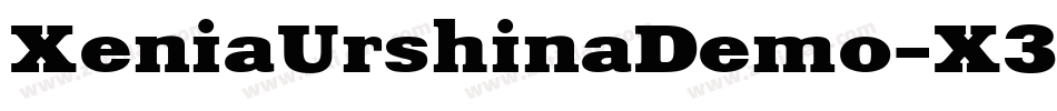 XeniaUrshinaDemo-X3XGG字体转换