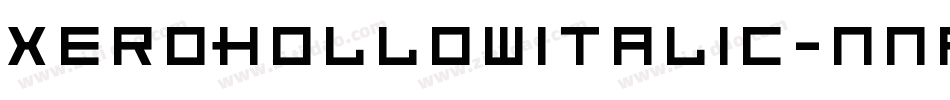 XeroHollowItalic-nnpV字体转换