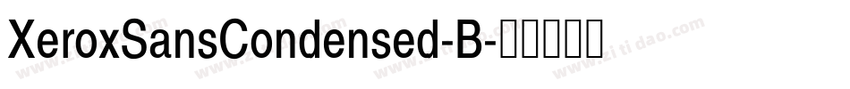 XeroxSansCondensed-B字体转换