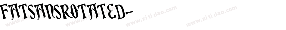 FatsansRotated字体转换