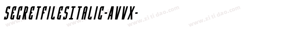 SecretFilesItalic-AvVx字体转换