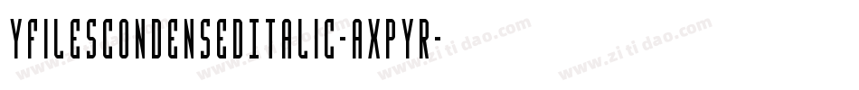 YFilesCondensedItalic-axPYR字体转换