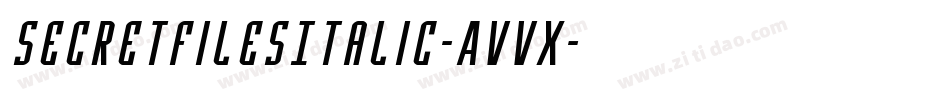 SecretFilesItalic-AvVx字体转换
