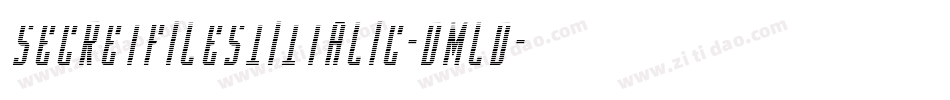 SecretFilesIiItalic-Dmld字体转换