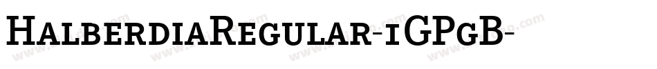 HalberdiaRegular-1GPgB字体转换