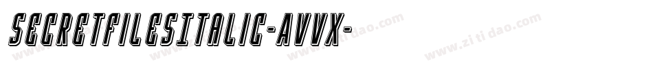 SecretFilesItalic-AvVx字体转换
