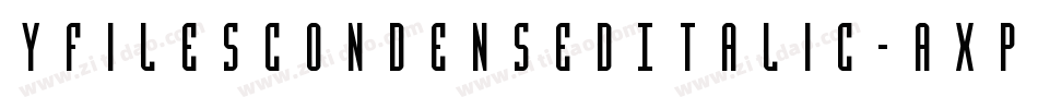 YFilesCondensedItalic-axPYR字体转换