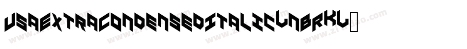 UsaExtraCondensedItalic-nBR0字体转换