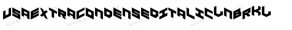 UsaExtraCondensedItalic-nBR0字体转换
