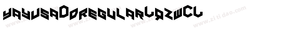 YayUsa3DRegular-qzW2字体转换