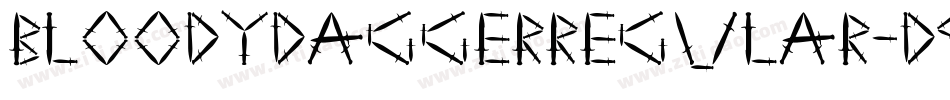 BloodyDaggerRegular-d99AR字体转换