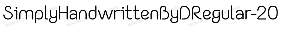 SimplyHandwrittenByDRegular-2OOno字体转换
