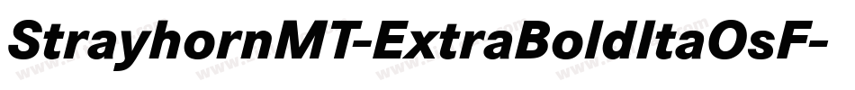 StrayhornMT-ExtraBoldItaOsF字体转换