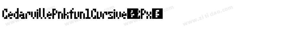 CedarvillePnkfun1Cursive-Z2Px字体转换