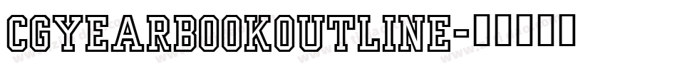 CgYearbookOutline字体转换