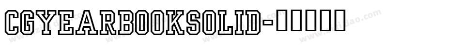 CgYearbookSolid字体转换