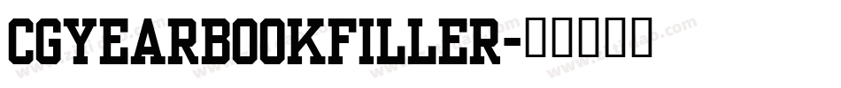 CgYearbookFiller字体转换