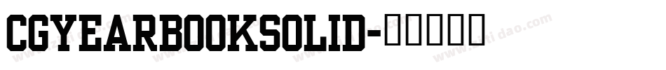 CgYearbookSolid字体转换