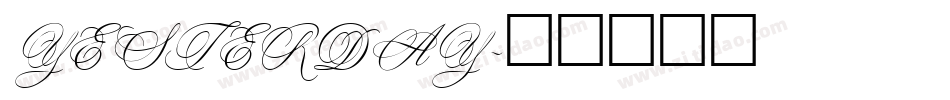 YESTERDAY字体转换