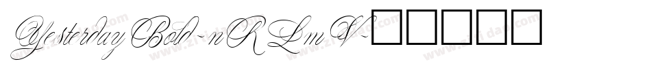 YesterdayBold-nRLmV字体转换