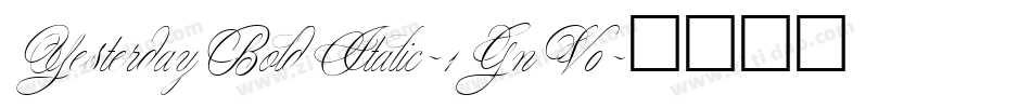 YesterdayBoldItalic-1GnV0字体转换