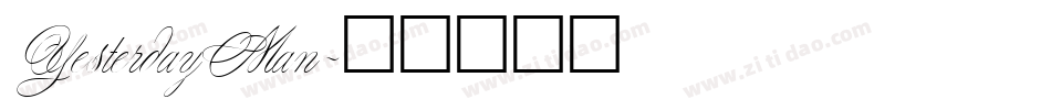 YesterdayMan字体转换