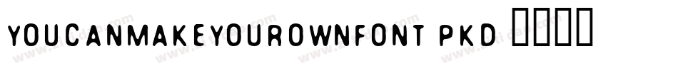 YouCanMakeYourOwnFont-pKd字体转换