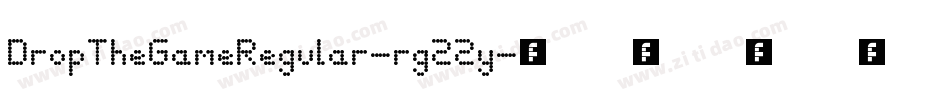 DropTheGameRegular-rg22y字体转换