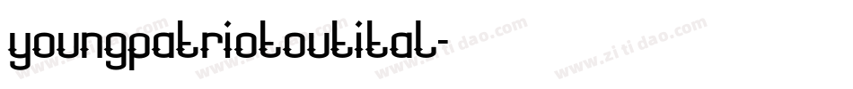 youngpatriotoutital字体转换