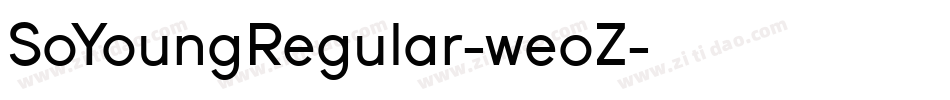 SoYoungRegular-weoZ字体转换