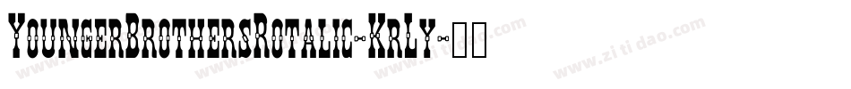 YoungerBrothersRotalic-KrLy字体转换