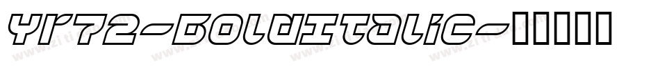 Yr72-BoldItalic字体转换