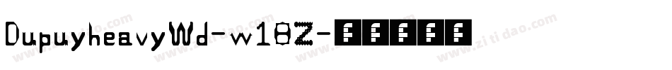 DupuyheavyWd-w18Z字体转换