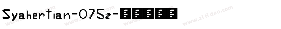 Syahertian-075z字体转换