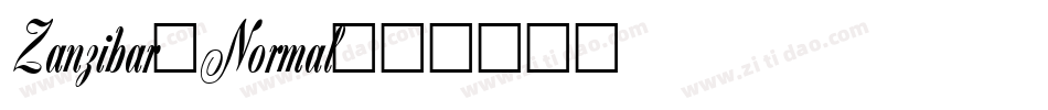 Zanzibar-Normal字体转换