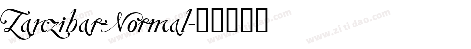 Zanzibar-Normal字体转换