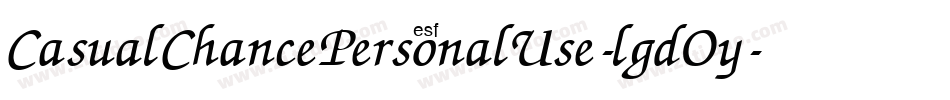 CasualChancePersonalUse-lgdOy字体转换