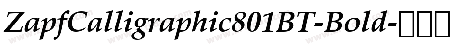 ZapfCalligraphic801BT-Bold字体转换