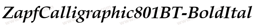 ZapfCalligraphic801BT-BoldItal字体转换